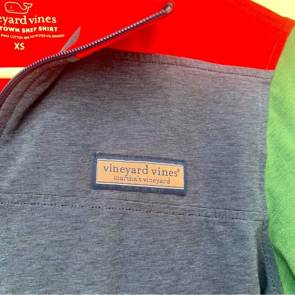 Vineyard Vines Mens XS Blue Colorblock Edgartown Shep 1/4 Zip Sweatshirt - Picture 8 of 9